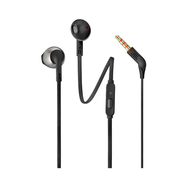 SŁUCHAWKI PRZEWODOWE JBL T205 DOUSZNE MINI JACK 3.5MM - CZARNE