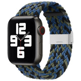 PASEK STRAP FABRIC OPASKA DO WATCH 9 / 8 / 7 / 6 / SE / 5 / 4 / 3 / 2 (41MM / 40MM / 38MM) PLECIONY MATERIAŁOWY BRANSOLETKA DO ZEGARKA NIEBIESKI