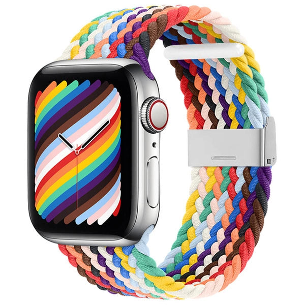 PASEK STRAP FABRIC OPASKA DO WATCH 9 / 8 / 7 / 6 / SE / 5 / 4 / 3 / 2 (41MM / 40MM / 38MM) PLECIONY MATERIAŁOWY BRANSOLETKA DO ZEGARKA WZÓR 2