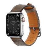 STRAP LEATHER SKÓRZANY PASEK APPLE WATCH SE, 9, 8, 7, 6, 5, 4, 3, 2, 1 (41, 40, 38 MM) OPASKA BRANSOLETA CIEMNOBRĄZOWY