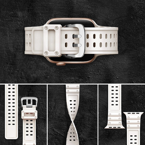 PASEK STRAP TRIPLE PROTECTION PASEK APPLE WATCH SE, 9, 8, 7, 6, 5, 4, 3, 2, 1 (41, 40, 38 MM) BRANSOLETA BEŻOWY