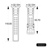 PASEK STRAP TRIPLE PROTECTION PASEK APPLE WATCH SE, 9, 8, 7, 6, 5, 4, 3, 2, 1 (41, 40, 38 MM) BRANSOLETA BIAŁY
