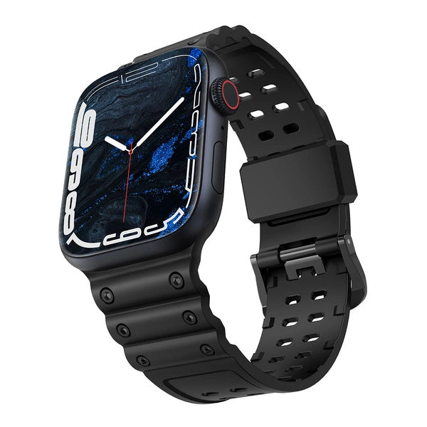 PASEK STRAP TRIPLE PROTECTION PASEK APPLE WATCH SE, 9, 8, 7, 6, 5, 4, 3, 2, 1 (41, 40, 38 MM) BRANSOLETA CZARNY