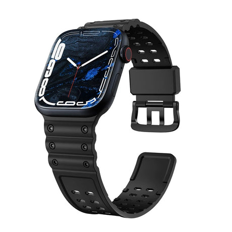 PASEK STRAP TRIPLE PROTECTION PASEK APPLE WATCH SE, 9, 8, 7, 6, 5, 4, 3, 2, 1 (41, 40, 38 MM) BRANSOLETA CZARNY