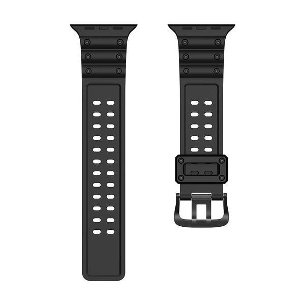 PASEK STRAP TRIPLE PROTECTION PASEK APPLE WATCH SE, 9, 8, 7, 6, 5, 4, 3, 2, 1 (41, 40, 38 MM) BRANSOLETA CZARNY