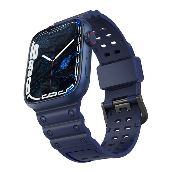 PASEK STRAP TRIPLE PROTECTION PASEK APPLE WATCH SE, 9, 8, 7, 6, 5, 4, 3, 2, 1 (41, 40, 38 MM) BRANSOLETA GRANATOWY