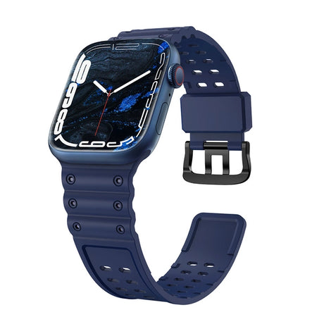 PASEK STRAP TRIPLE PROTECTION PASEK APPLE WATCH SE, 9, 8, 7, 6, 5, 4, 3, 2, 1 (41, 40, 38 MM) BRANSOLETA GRANATOWY