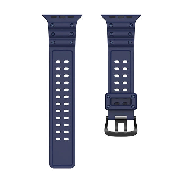 PASEK STRAP TRIPLE PROTECTION PASEK APPLE WATCH SE, 9, 8, 7, 6, 5, 4, 3, 2, 1 (41, 40, 38 MM) BRANSOLETA GRANATOWY
