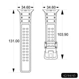 PASEK STRAP TRIPLE PROTECTION PASEK APPLE WATCH ULTRA, SE, 9, 8, 7, 6, 5, 4, 3, 2, 1 (49, 45, 44, 42 MM) BRANSOLETA BIAŁY