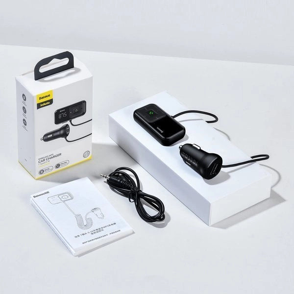 TRANSMITER FM BEZPRZEWODOWY BLUETOOTH Z ŁADOWARKĄ BASEUS S-16 (OVERSEAS EDITION) – CZARNY