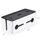 UGREEN ORGANIZER DO KABLI PUDEŁKO POJEMNIK NA LISTWY L 42,5X17,5X15,5CM CZARNO-BIAŁY (LP110)