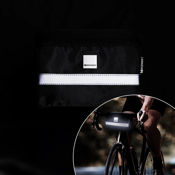WOZINSKY TORBA ROWEROWA NA KIEROWNICĘ Z ETUI NA TELEFON 2L CZARNY (WBB12BK)
