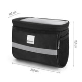 WOZINSKY TORBA ROWEROWA NA KIEROWNICĘ Z ETUI NA TELEFON 2L CZARNY (WBB12BK)