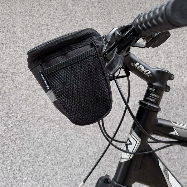 WOZINSKY TORBA ROWEROWA NA KIEROWNICĘ Z ETUI NA TELEFON 2L CZARNY (WBB12BK)