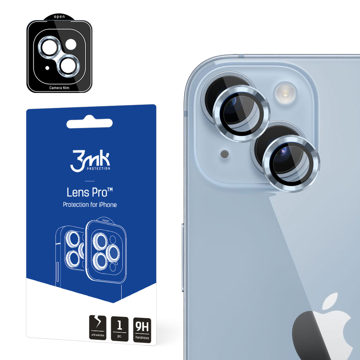 OSŁONA APARATU SZKŁO 3MK LENS PROTECTION PRO NA IPHONE 14 - NIEBIESKA