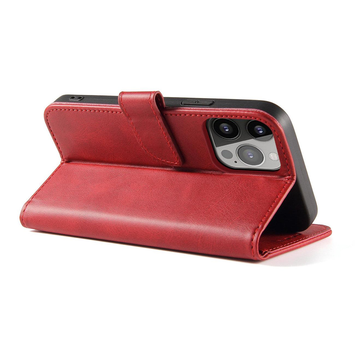 ETUI PORTFEL Z KLAPKĄ PODSTAWKĄ DO SAMSUNG S25 ULTRA MAGNET CASE - CZERWONE