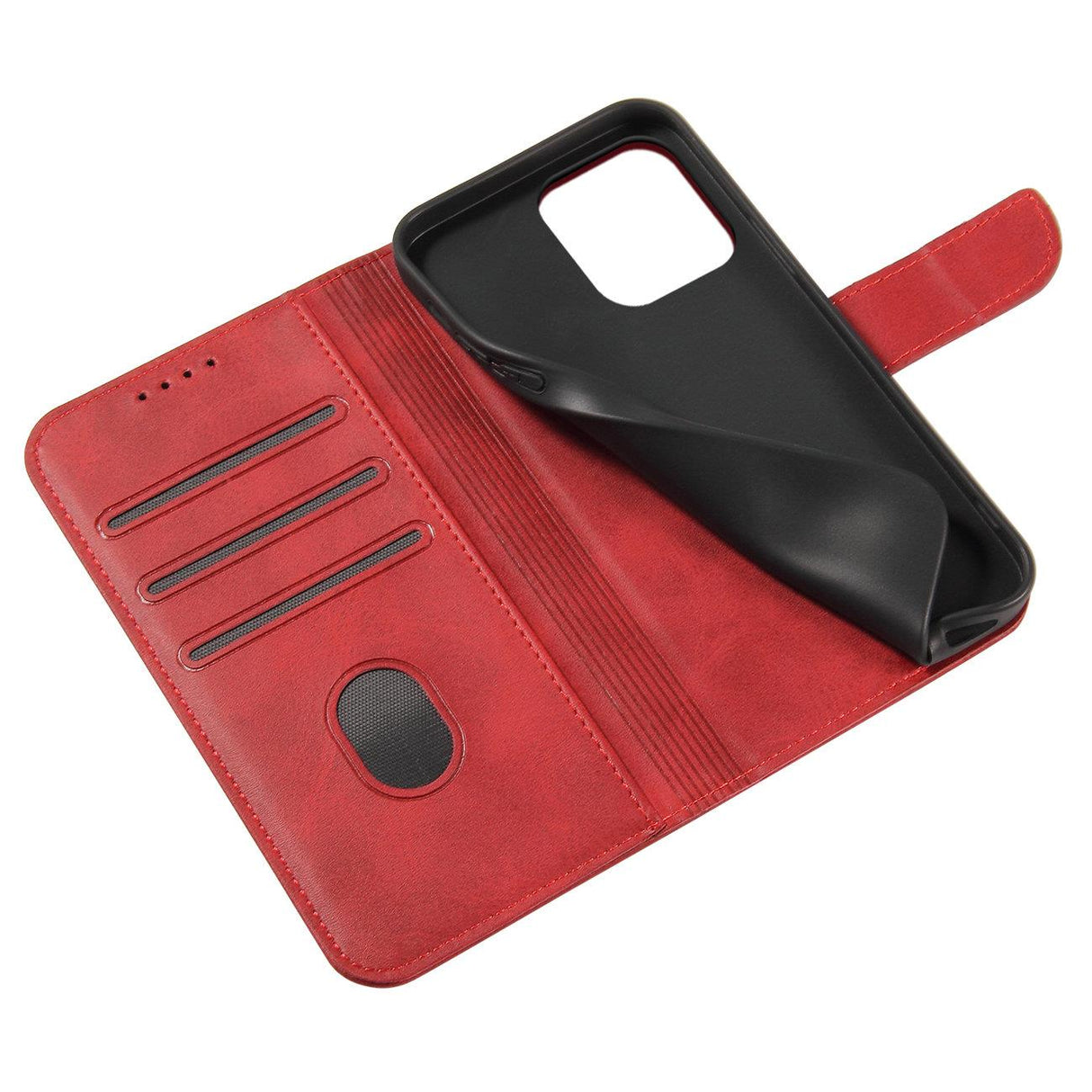 ETUI PORTFEL Z KLAPKĄ PODSTAWKĄ DO SAMSUNG S25 ULTRA MAGNET CASE - CZERWONE