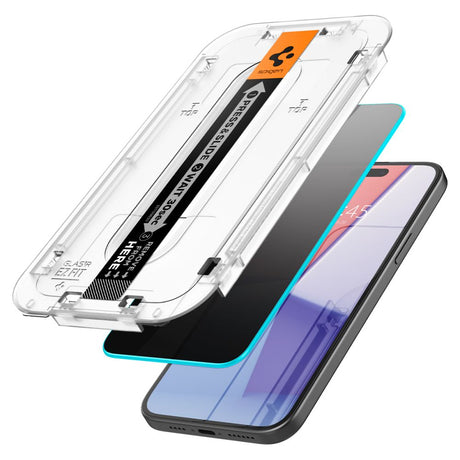 SZKŁO HARTOWANE SPIGEN GLAS.TR ”EZ FIT” 2-PACK IPHONE 15 PLUS / 16 PLUS PRIVACY