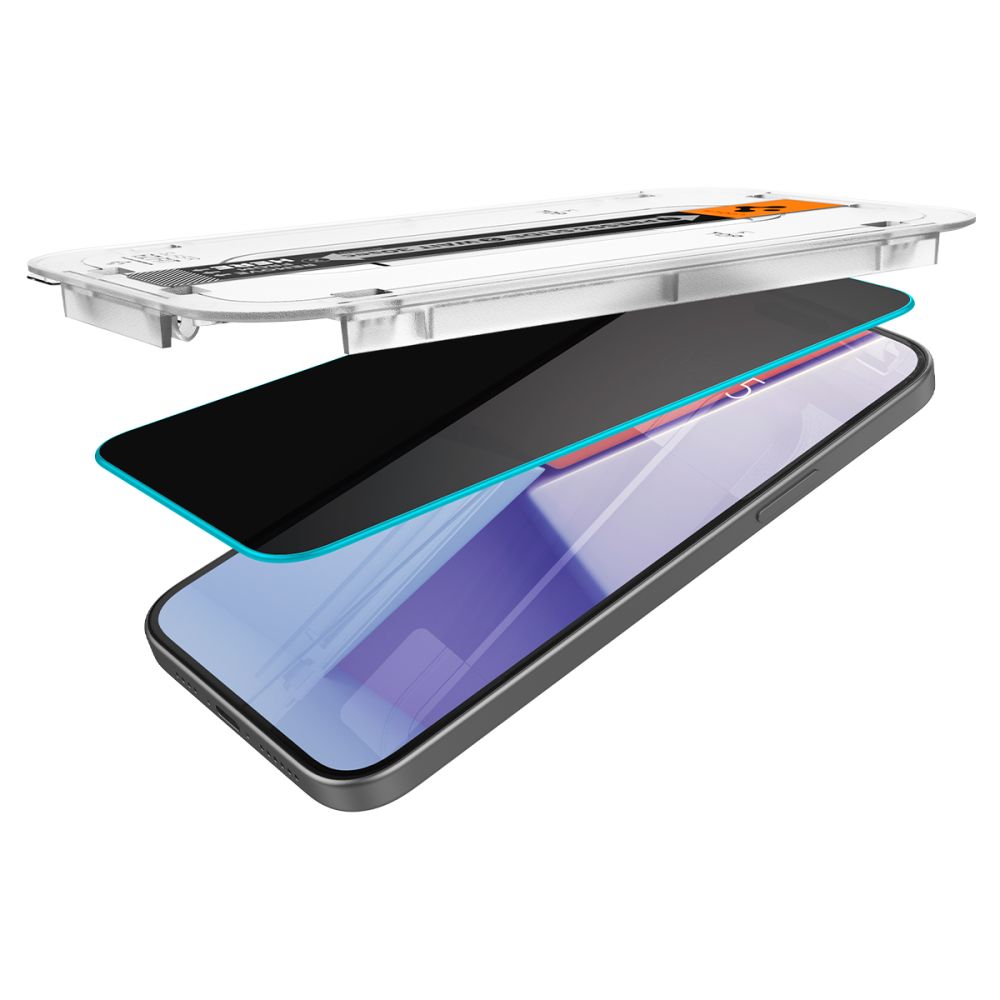 SZKŁO HARTOWANE SPIGEN GLAS.TR ”EZ FIT” 2-PACK IPHONE 15 PLUS / 16 PLUS PRIVACY