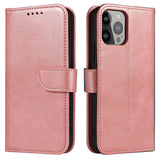 ETUI MAGNET CASE ELEGANCKI FUTERAŁ ETUI POKROWIEC Z KLAPKĄ I FUNKCJĄ PODSTAWKI IPHONE 14 PRO RÓŻOWY