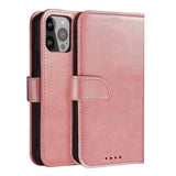 ETUI MAGNET CASE ELEGANCKI FUTERAŁ ETUI POKROWIEC Z KLAPKĄ I FUNKCJĄ PODSTAWKI IPHONE 14 PRO RÓŻOWY