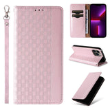 ETUI MAGNET STRAP CASE ETUI IPHONE 14 PRO MAX POKROWIEC Z KLAPKĄ PORTFEL MINI SMYCZ PODSTAWKA RÓŻOWE