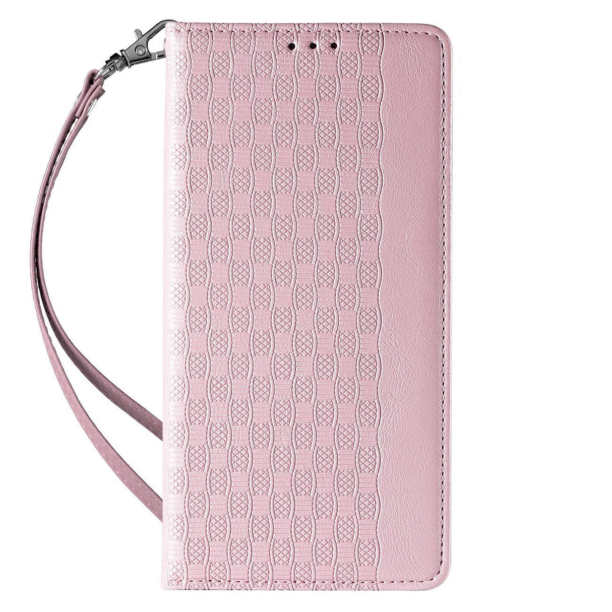 ETUI MAGNET STRAP CASE ETUI IPHONE 14 PRO MAX POKROWIEC Z KLAPKĄ PORTFEL MINI SMYCZ PODSTAWKA RÓŻOWE