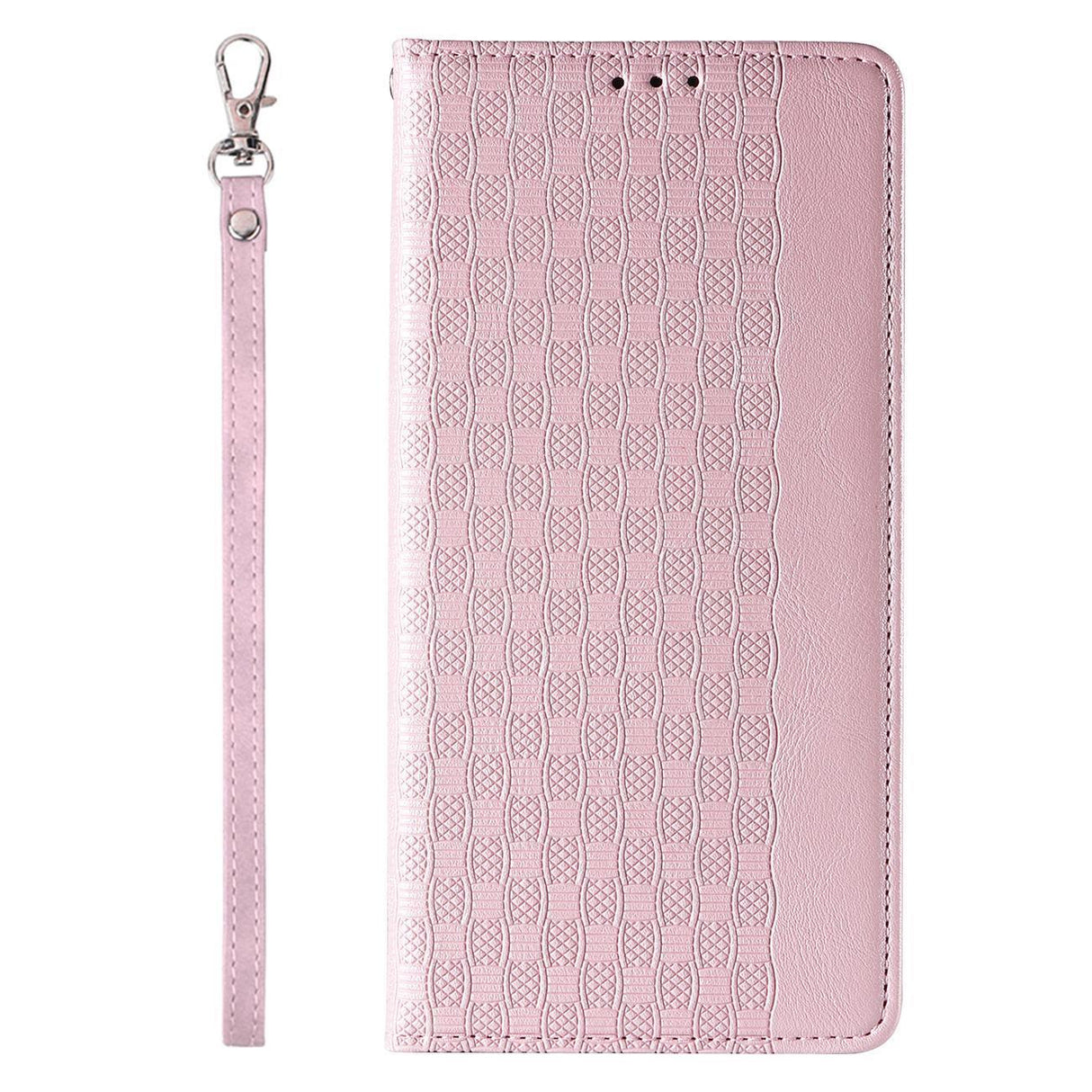 ETUI MAGNET STRAP CASE ETUI IPHONE 14 PRO MAX POKROWIEC Z KLAPKĄ PORTFEL MINI SMYCZ PODSTAWKA RÓŻOWE