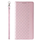ETUI MAGNET STRAP CASE ETUI IPHONE 14 PRO MAX POKROWIEC Z KLAPKĄ PORTFEL MINI SMYCZ PODSTAWKA RÓŻOWE