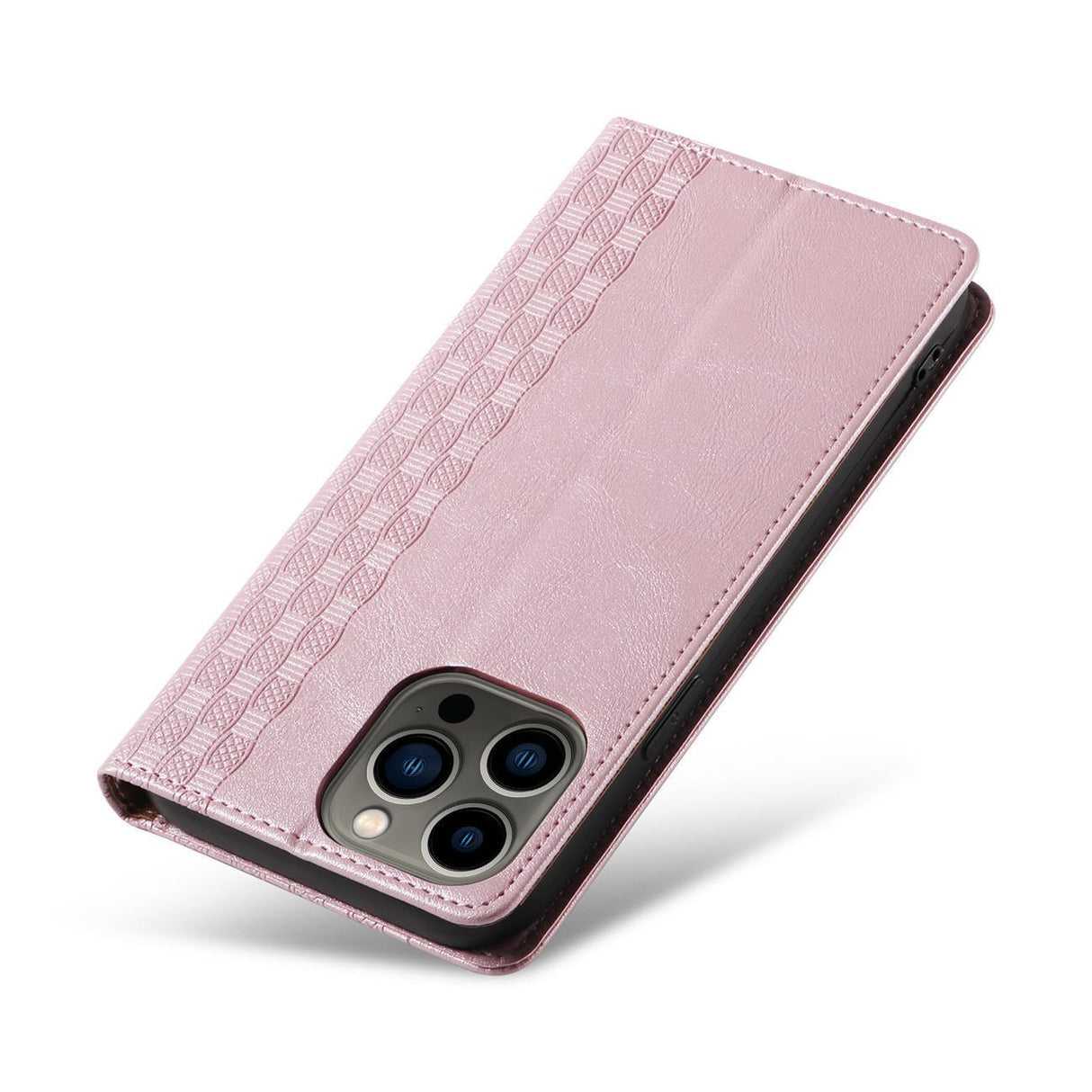 ETUI MAGNET STRAP CASE ETUI IPHONE 14 PRO MAX POKROWIEC Z KLAPKĄ PORTFEL MINI SMYCZ PODSTAWKA RÓŻOWE