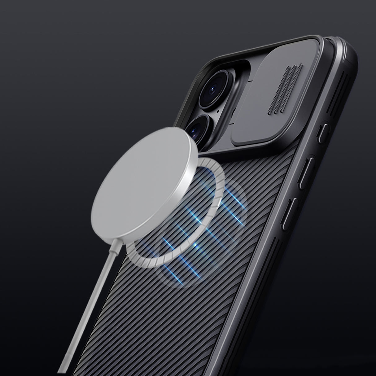 ETUI NILLKIN CAMSHIELD PRO MAGNETIC CASE NA IPHONE 16 - CZARNE
