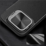 ETUI NILLKIN QIN PROP LEATHER CASE Z OSŁONĄ NA APARAT I PODSTAWKĄ NA IPHONE 16 PRO MAX - CZARNE
