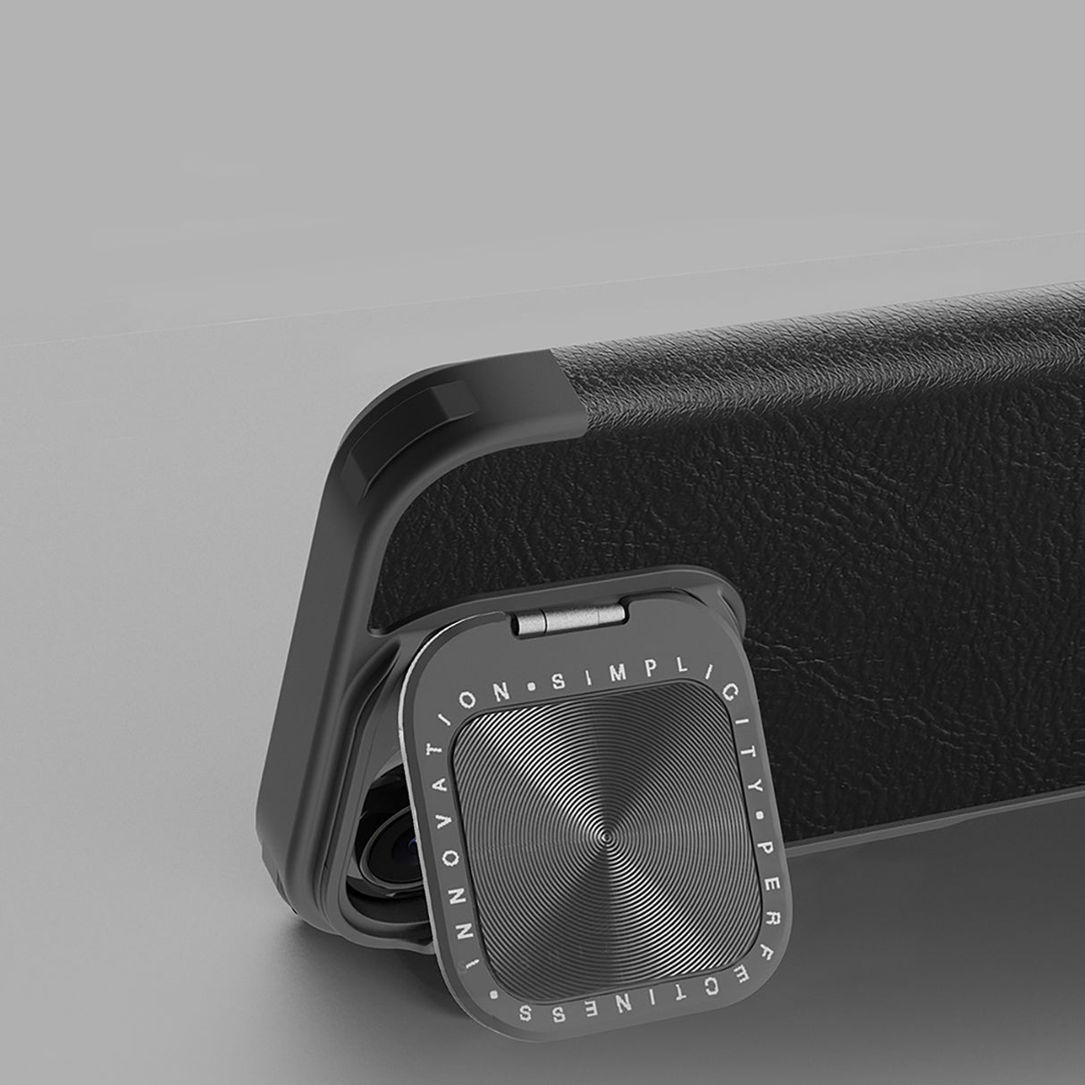 ETUI NILLKIN QIN PROP LEATHER CASE Z OSŁONĄ NA APARAT I PODSTAWKĄ NA IPHONE 16 PRO MAX - CZARNE