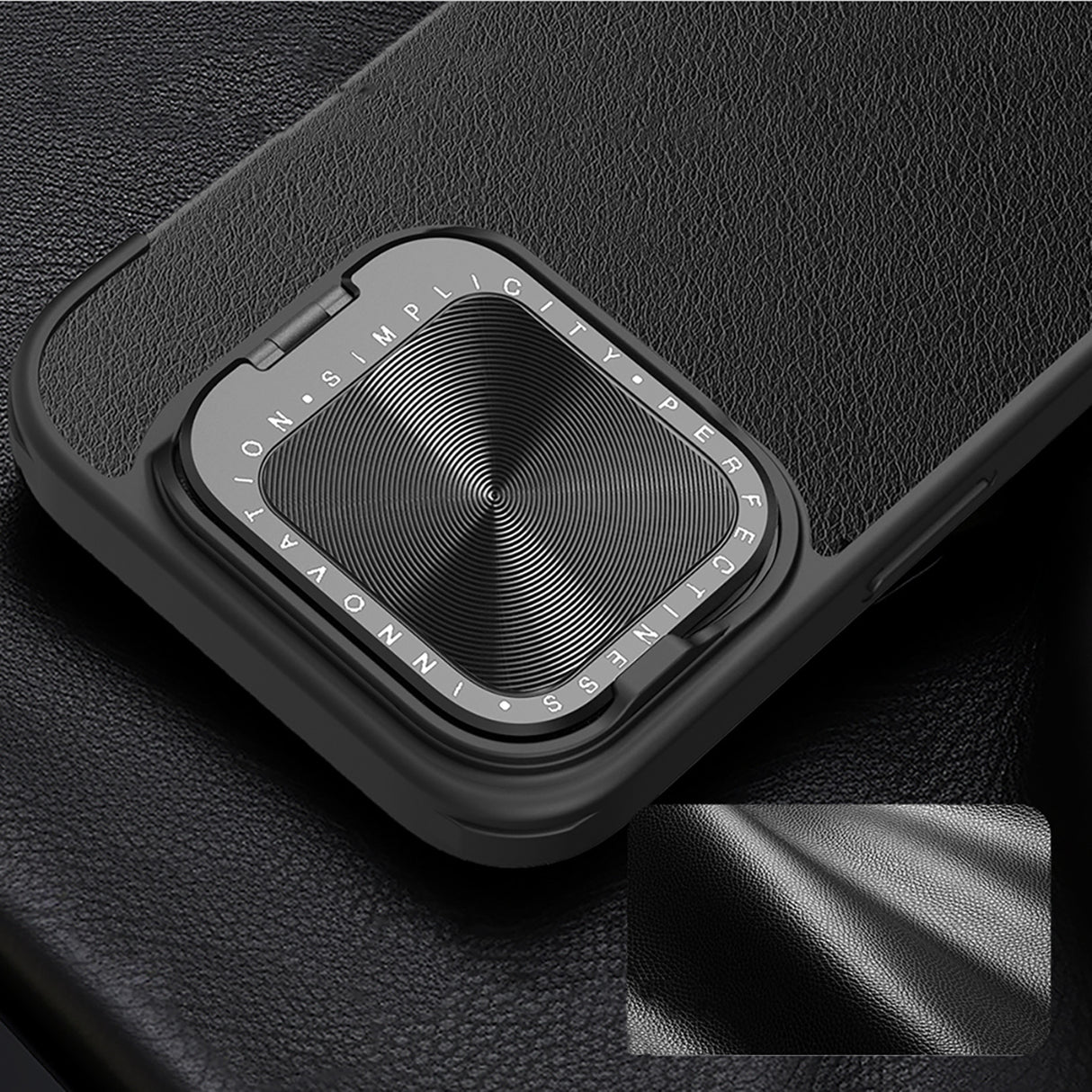 ETUI NILLKIN QIN PROP LEATHER CASE Z OSŁONĄ NA APARAT I PODSTAWKĄ NA IPHONE 16 PRO - CZARNE