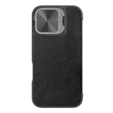 ETUI NILLKIN QIN PROP LEATHER CASE Z OSŁONĄ NA APARAT I PODSTAWKĄ NA IPHONE 16 - CZARNE