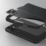 ETUI NILLKIN QIN PROP LEATHER CASE Z OSŁONĄ NA APARAT I PODSTAWKĄ NA IPHONE 16 - CZARNE