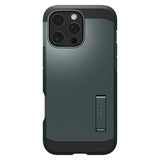 ETUI SPIGEN TOUGH ARMOR MAGSAFE Z PODSTAWKĄ NA IPHONE 16 PRO - ZIELONE