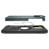 ETUI SPIGEN TOUGH ARMOR MAGSAFE Z PODSTAWKĄ NA IPHONE 16 PRO - ZIELONE