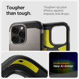 ETUI SPIGEN TOUGH ARMOR MAGSAFE Z PODSTAWKĄ NA IPHONE 16 PRO - GUNMETAL SZARE