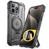 ETUI SUPCASE UB GRIP MAG MAGSAFE NA IPHONE 16 PRO - SZARE
