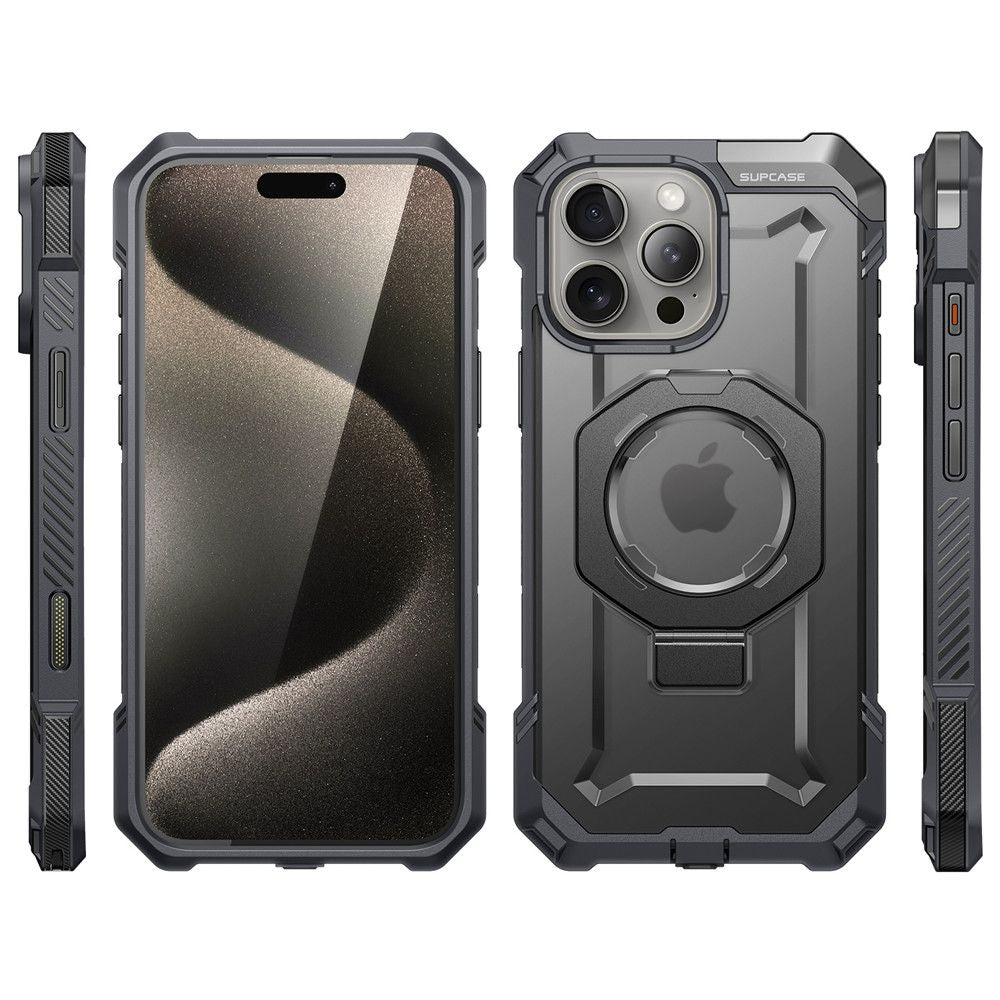 ETUI SUPCASE UB GRIP MAG MAGSAFE NA IPHONE 16 PRO - SZARE