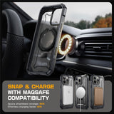 ETUI SUPCASE UB GRIP MAG MAGSAFE NA IPHONE 16 PRO - SZARE