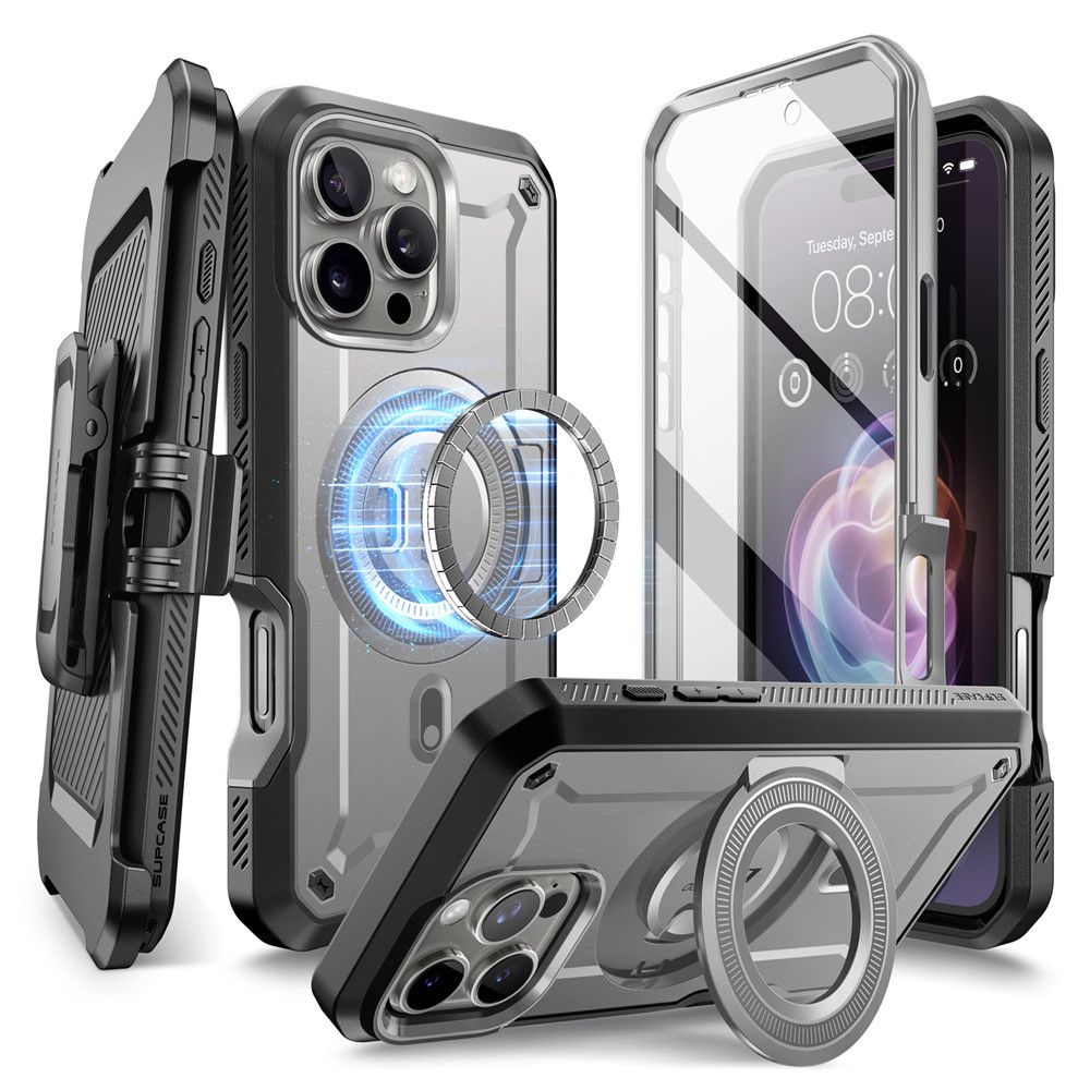 ETUI SUPCASE UB PRO MAG MAGSAFE NA IPHONE 16 PRO - SZARE