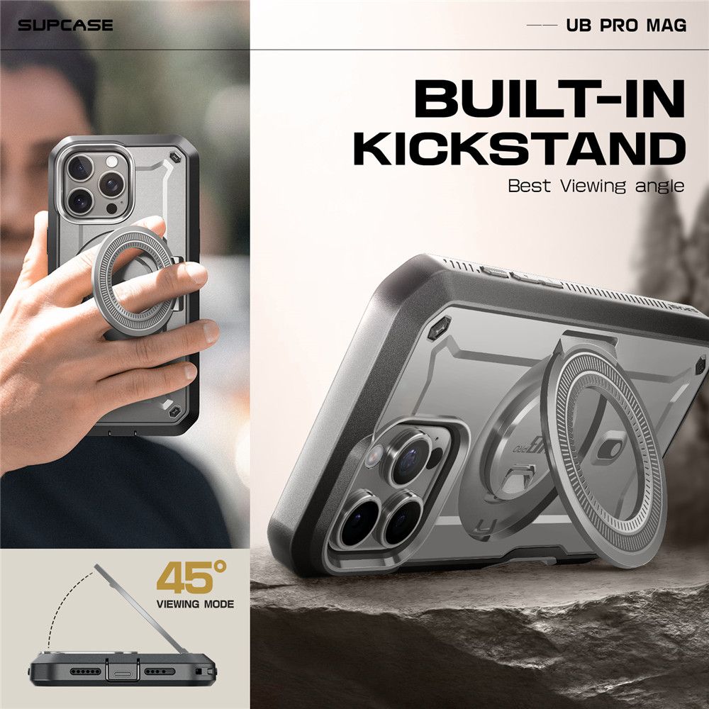 ETUI SUPCASE UB PRO MAG MAGSAFE NA IPHONE 16 PRO - SZARE