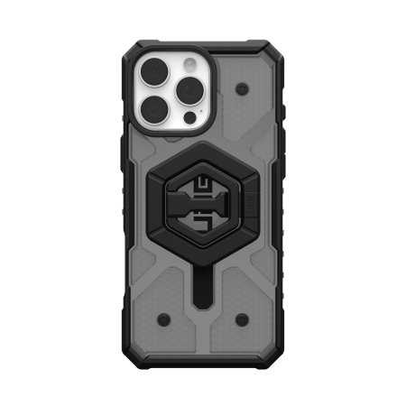 ETUI UAG PATHFINDER CLEAR MAGSAFE BUNDLE Z PODSTAWKĄ MAGNETIC RING NA IPHONE 16 PRO MAX - CZARNE