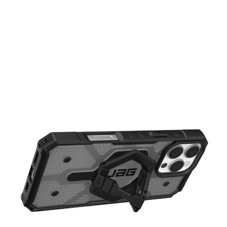 ETUI UAG PATHFINDER CLEAR MAGSAFE BUNDLE Z PODSTAWKĄ MAGNETIC RING NA IPHONE 16 PRO MAX - CZARNE