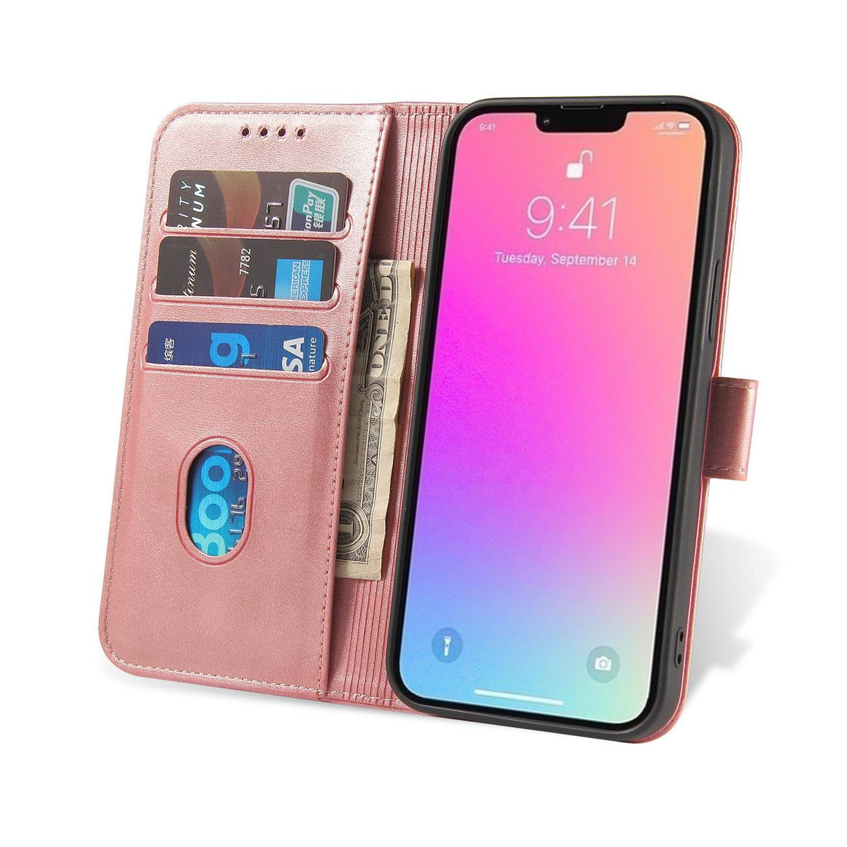 ETUI Z KLAPKĄ I PORTFELEM MAGNET CASE DO SAMSUNG S25 ULTRA - RÓŻOWE