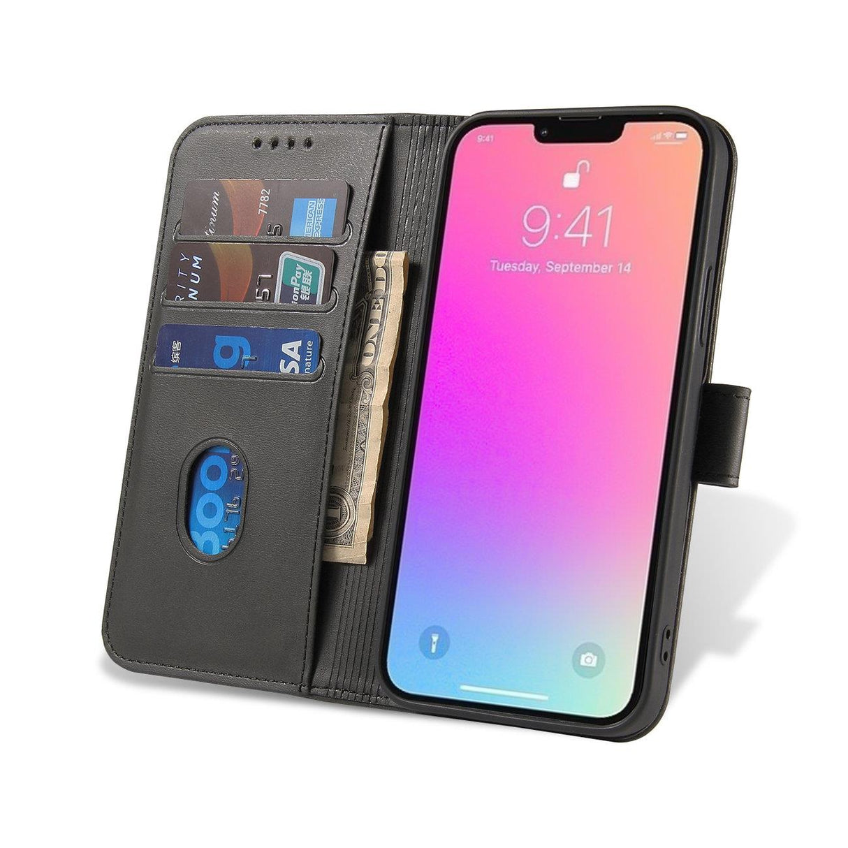 ETUI Z KLAPKĄ I PORTFELEM MAGNET CASE DO SAMSUNG S25 ULTRA - CZARNE
