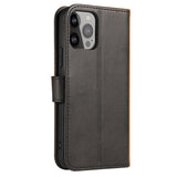 ETUI PORTFEL Z KLAPKĄ PODSTAWKĄ DO IPHONE 15 PRO MAX MAGNET CASE - CZARNE