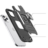 WOZINSKY RING ARMOR ETUI IPHONE 14 PRO MAX PANCERNY POKROWIEC UCHWYT MAGNETYCZNY RING NIEBIESKIE